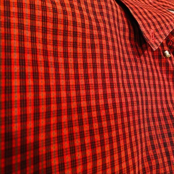 Creekwood Red Plaid Button Down LongSleeve Shirt Size 2 X - Picture 3 of 6